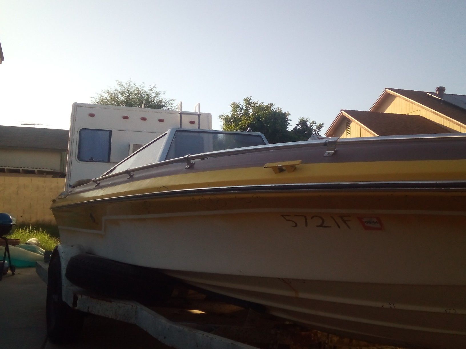 1979 Boat and Trailer 175HP Outboard Evinrude V6 Needs Work No Paperwork Perm AZ Plates TOW READY !