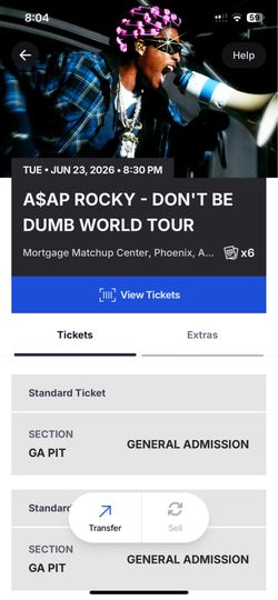 A$AP Rocky Don’t Be Dumb World Tour Tue June 23