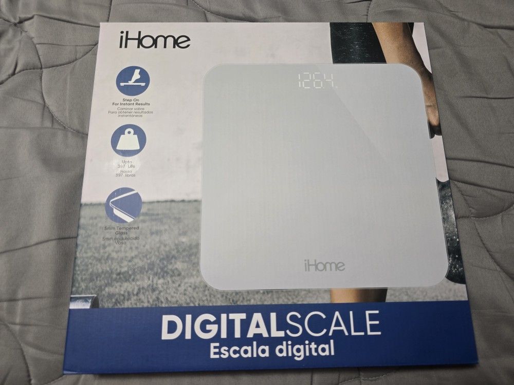 iHome Digital Scale, Bathroom Scale, Batteries Included, Scale Body Weight, Weight Scale, Digital Scale, Bathroom Scales for Weight, Digital Scale