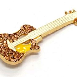 Guitar Brooch- Beautiful! Betsey Johnson Electric Guitar