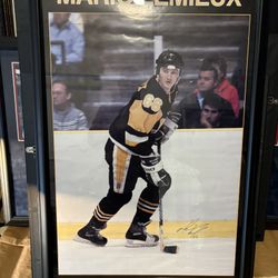 Large Mario Lemiux Signed Starline Original Poster !!! JSA 