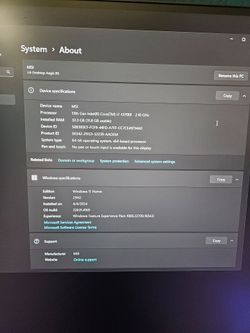 MSi 13th Gen Intel Core i7-13700F 2.10GHz & a monitor (MSi G274QPF)