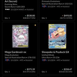 Pokemon Slabs For Sale. PSA and One TAG 10 From Evolving Skies