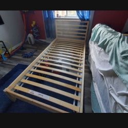 Like New Twin size IKEA Tarva Pine Wood bed with Slats 