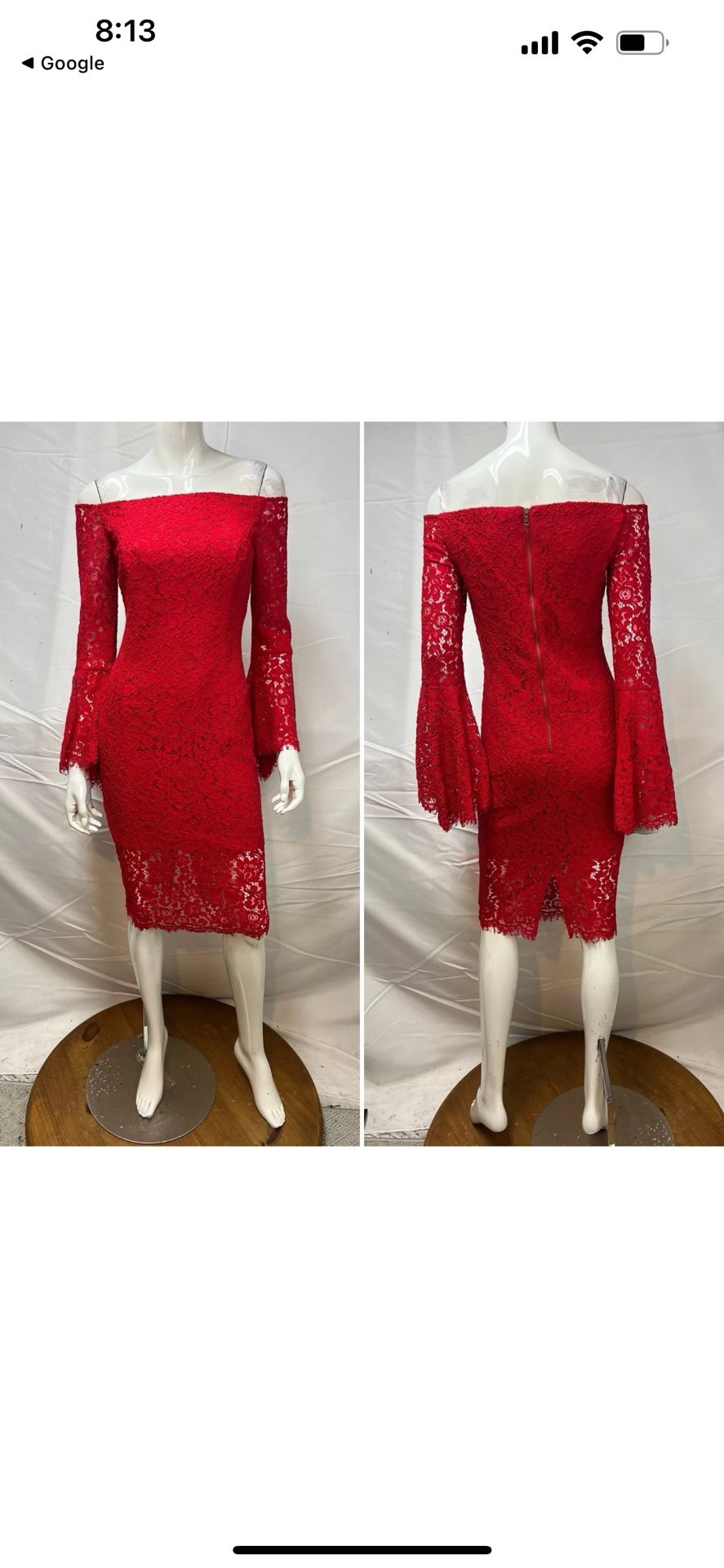 Red Bardot Dress