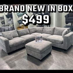 Brand New Sectional With Ottoman 