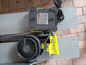 Fan and battery charger  RYOBI