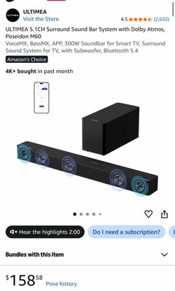 Ultimea 5.1 Soundbar w/ Sub