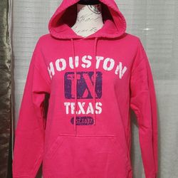 Hot PINK Houston TEXAS hoody Sweater 