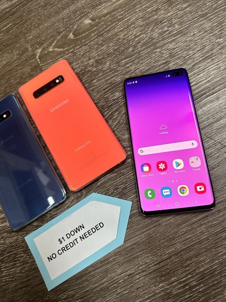 Samsung Galaxy S10 Plus Cell phone - $1 Down No Credit Needed