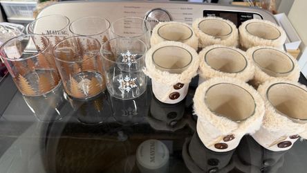 14  frascos Navideños para velas NUEVOS