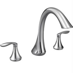 Moen Eva Chrome Two-Handle Deck Mount Roman Tub Faucet Trim Kit, Valve Required, T943 