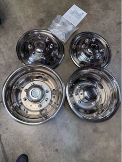 Dicor Corp V195F9-FWC 19.5" x 6.75" 8 lug, 5 Hand Hole Single Front Versa-Liner Wheel Simulator Hub Caps for 1999 to 2002, Ford Super Duty