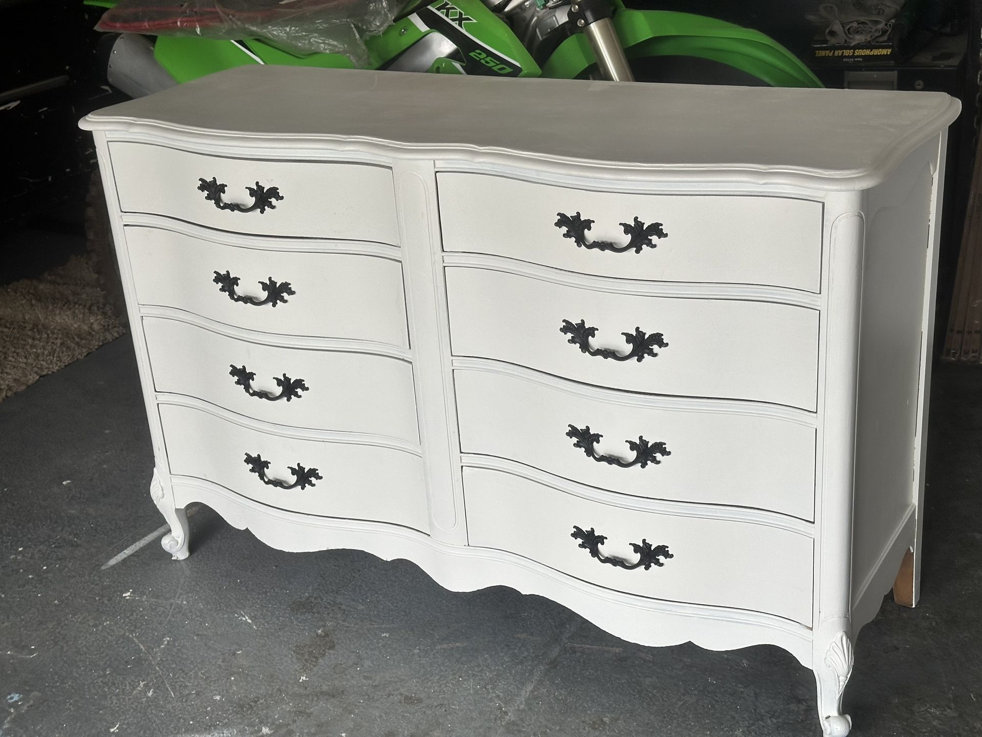8 Drawer Hardwood Dresser $250