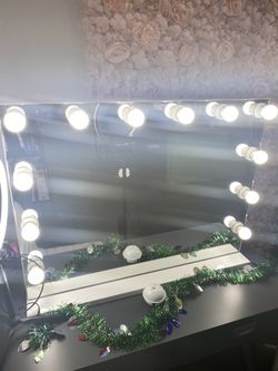 💕💕 34"x26" Hollywood Vanity Mirror Dimmable Lights Tabletop & Wall Mount💕💕
