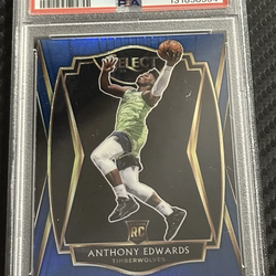 2020-21 Panini Select - Premier Level Anthony Edwards #169 Blue Prizm (RC) PSA 9