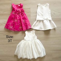 Set Of 3 Elegant Girls Dresses, Size 3T (toddler), Kids Clothes