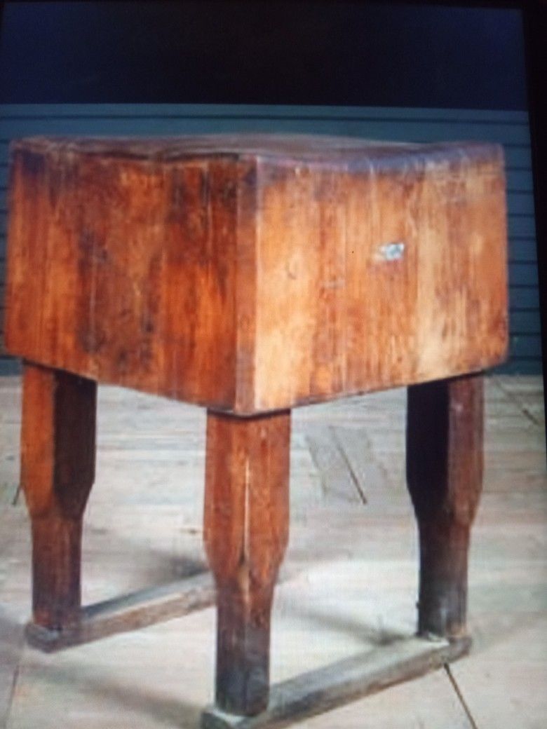 Antique Shopping Block Table