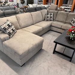 Living Room Furniture U Shape Sectional Couch Color Options Fast Delivery ⭐$39 Down Payment with Financing ⭐ 90 Days same as cash