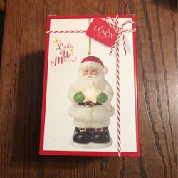 Brand New!!!Starry Lit Santa Musical  Christmas Ornament 
