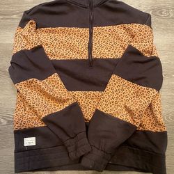 Leopard Print Quarter Zip