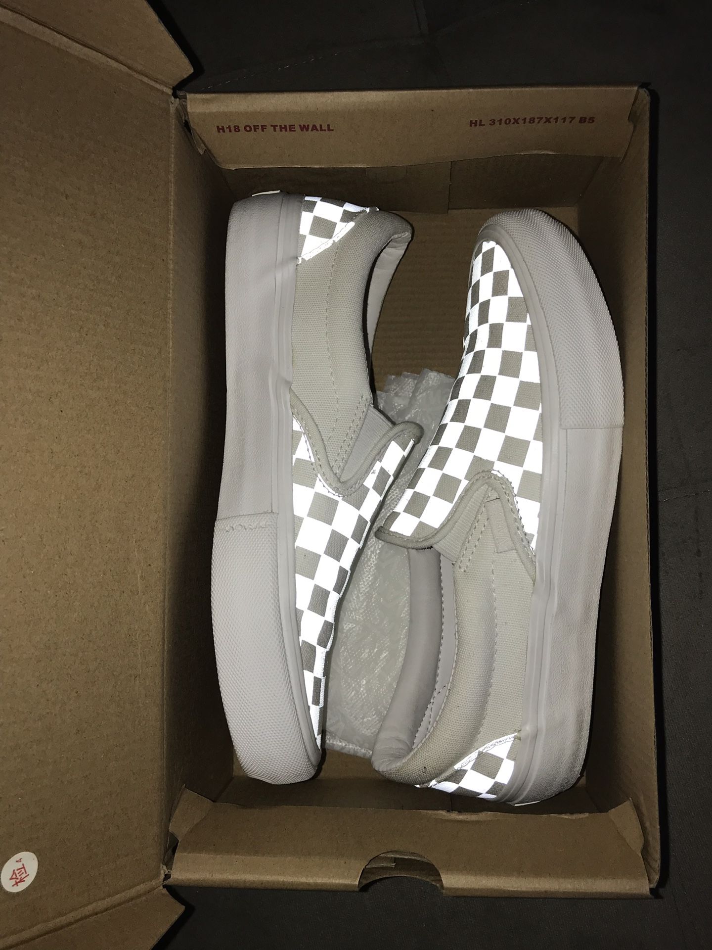 checkered reflective vans