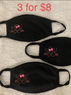 Yorkshire puppy face mask for small face 3 set $8