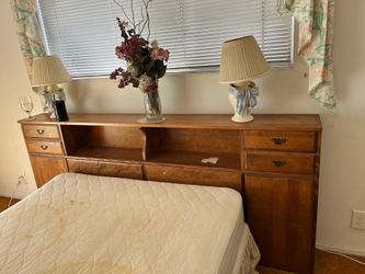 Bedroom head board and dresser
