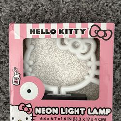 Hello Kitty Face and Bow 6.5 -Inch LED Neon Mood Light