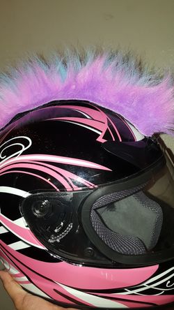 Rainbow helmet Mohawk