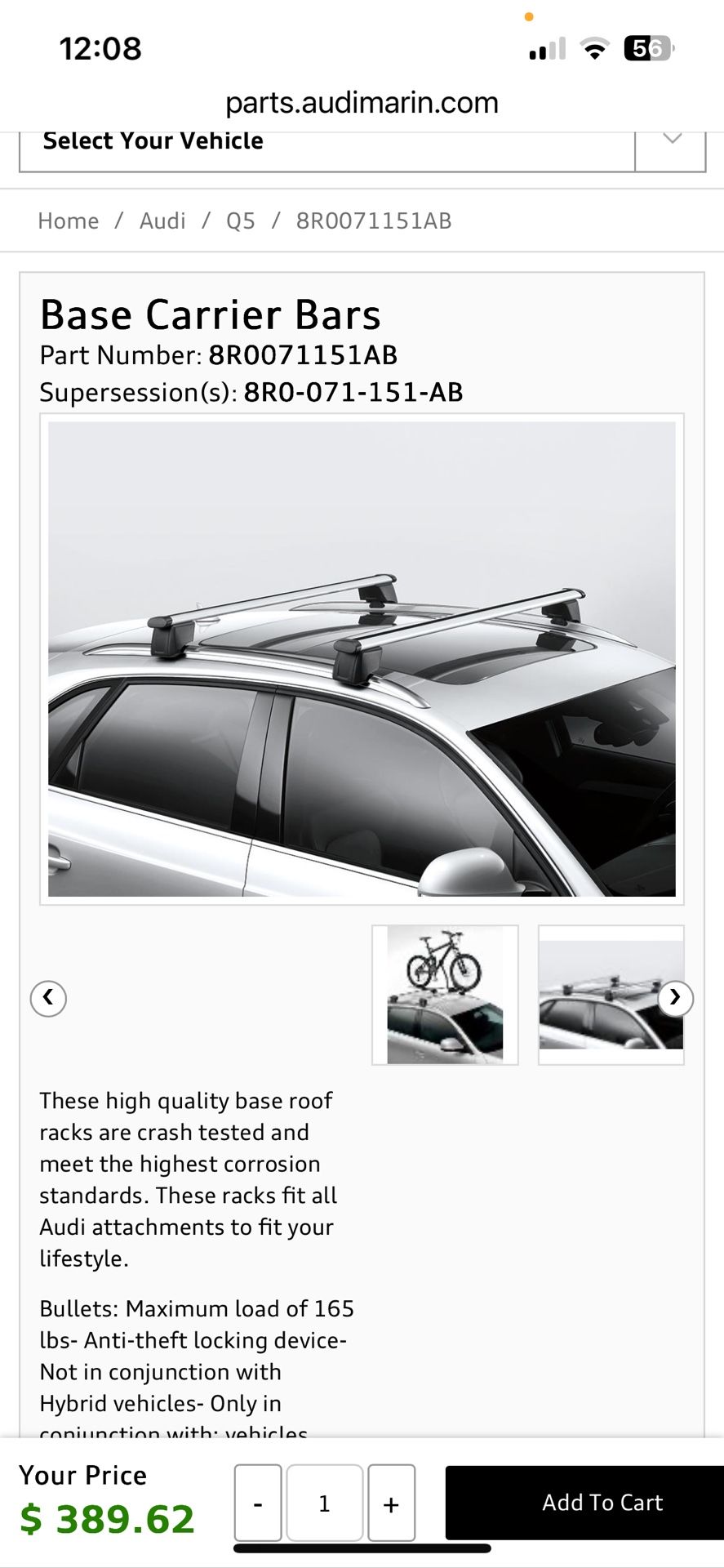 Audi Roof Rack
