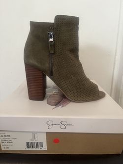 Jessica Simpson Olive Suede Heels