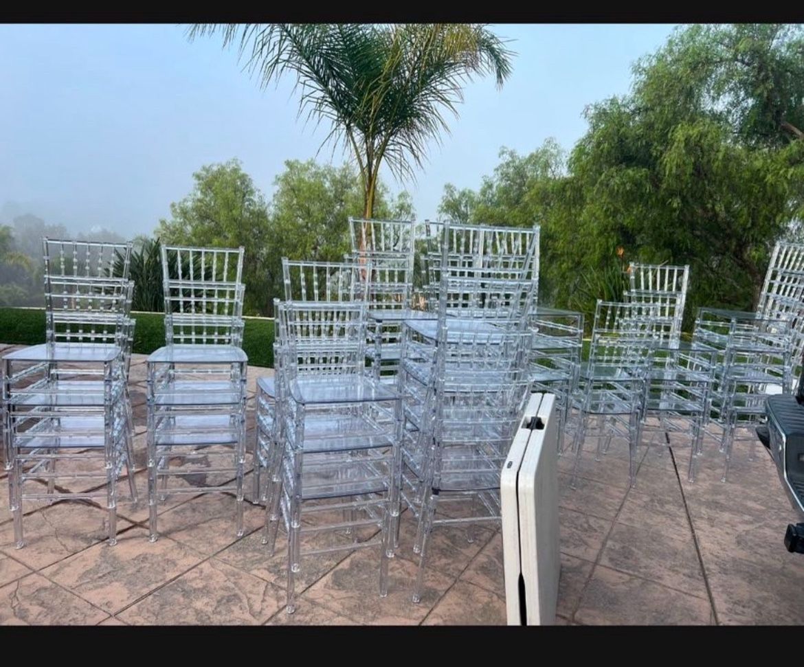 Chairs, Charter Plates. Champagne Glasses