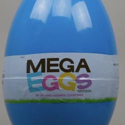 Jumbo Easter Mega Eggs Set of 3 Nestable Nesting 16" 12" 8"