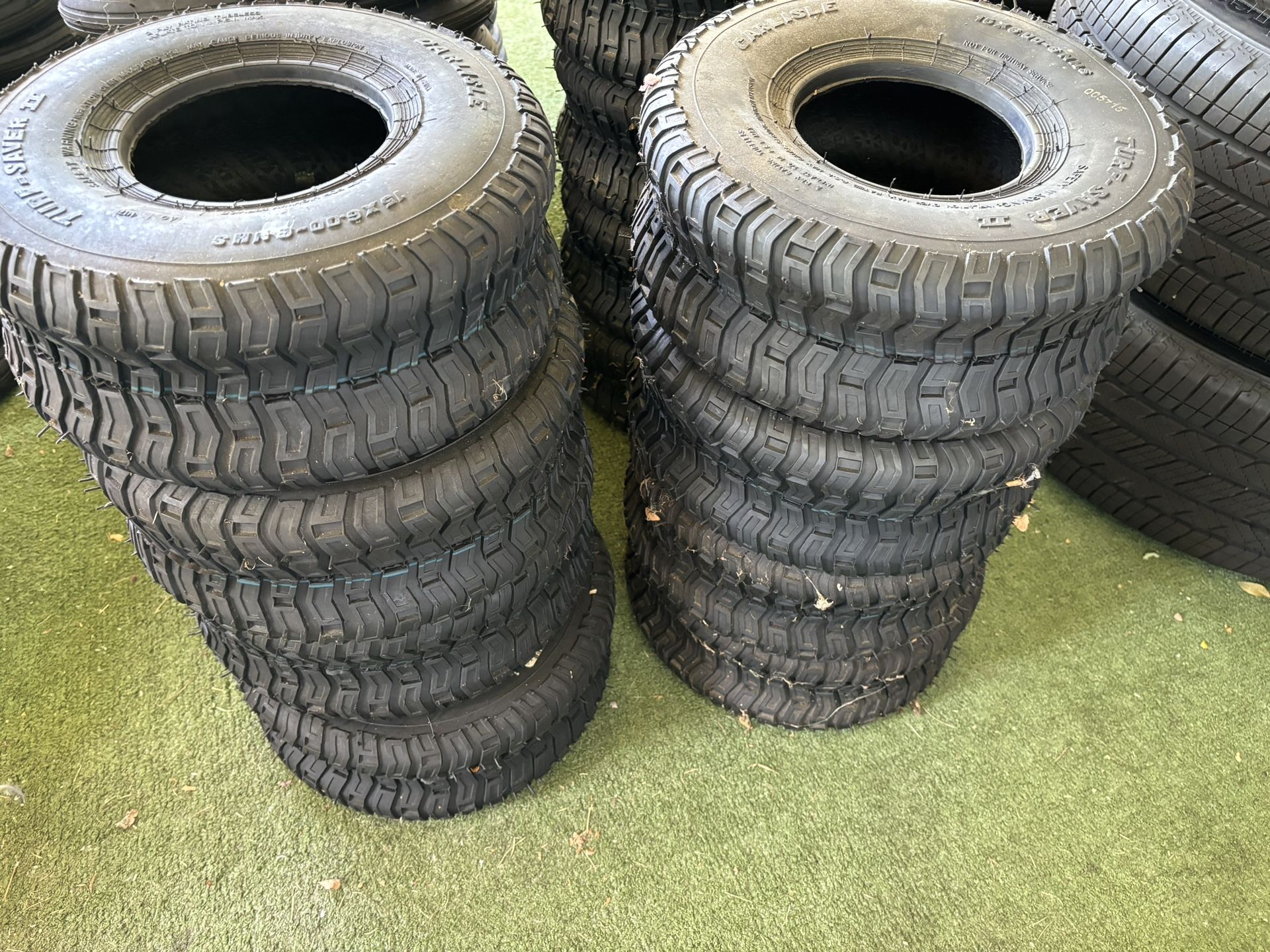 Carlisle 15x6.00-6 Turf Saver II lawn mower tires x12