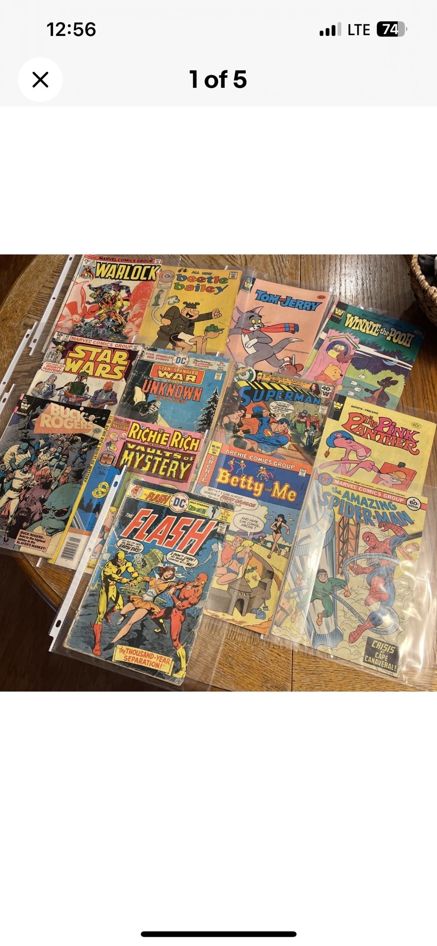 Vintage 1970s-1980s Comic Lot. Starwars, Superman, Spiderman, Warlock And More