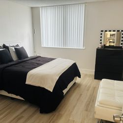 White Leather Ottoman Storage