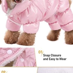 Pink Dog Puffer Jacket 