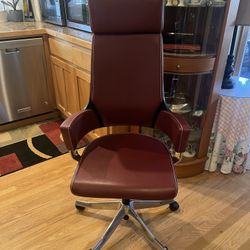Scandinavian Designs Delphi Leather High Back Executive Chair with Headrest 