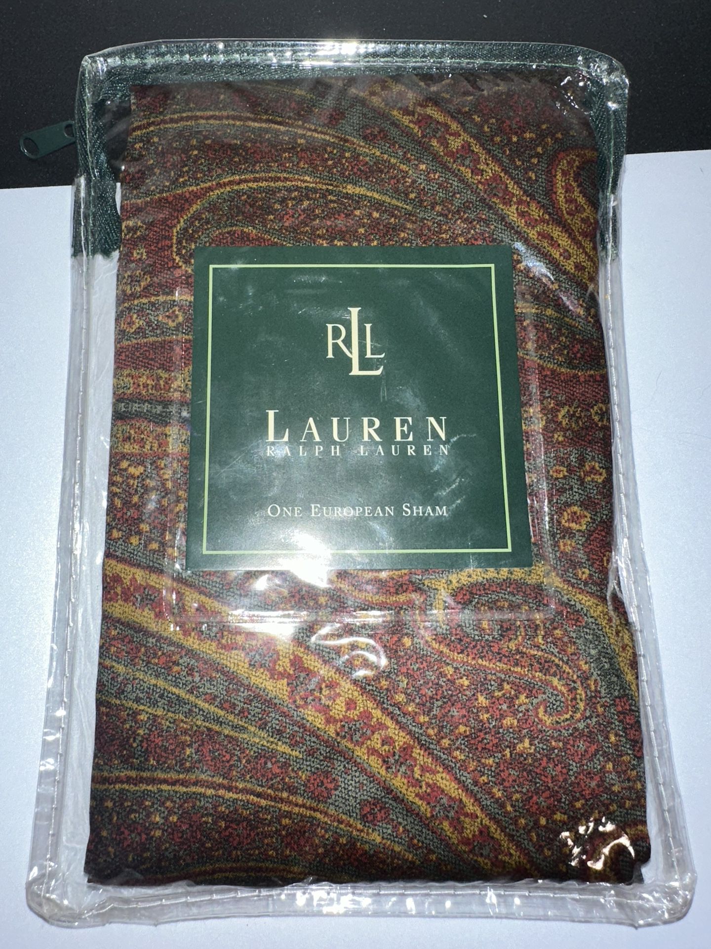 RARE! NEW 1 RALPH LAUREN *Great Barrington EURO Pillow SHAM PAISLEY Multicolored