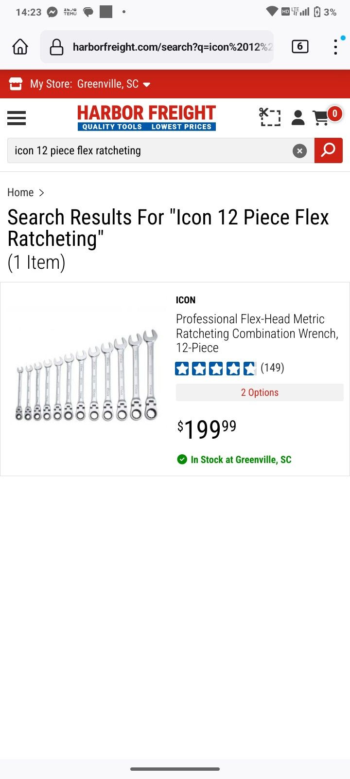 Icon Metric Ratcheting Flex Wrench Set