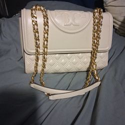 Tory Burch Fleming Quilted Leather Chain Shoulder Bag