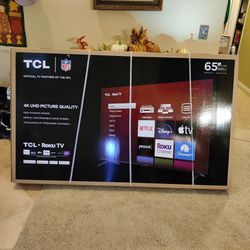 TCL 65 Inch 4k UHD Smart Roku TV - Brand New