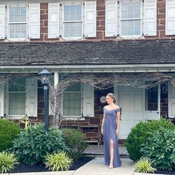 David’s Bridal Grey Bridesmaid Dress