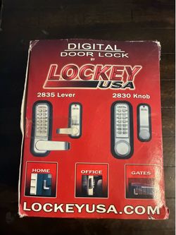 LockeyUSA 2835 Mechanical Keyless Lever Lock in a Jet Black (JB), Marine Grade