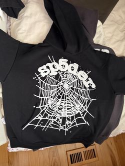 Sp5der Hoodie OG Black Web Medium