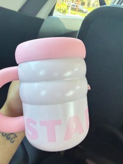Mug, summer ripple pink 12 ounce