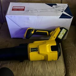 High powered three speed electric blower with two lithium batteries brand new in the box. I bought two of them by mistake.