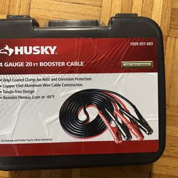 husky 20 ft. 4-gauge booster cables