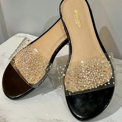 Rhinestone Slide Sandals